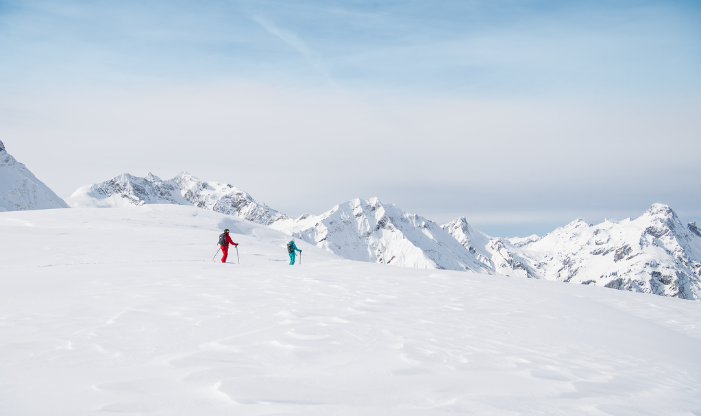 Freerider abseits der Pisten in der Region Warth-Schröcken am Arlberg