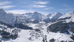 Lech-Zürs am Arlberg Aerial view of the village Lech-Zürs at Arlberg