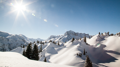 Omeshorn und Gibslöcher - Ski Arlberg View of the Omeshorn and Gibslöcher in Lech-Zürs